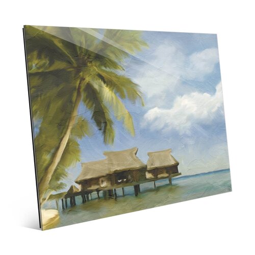 Click Wall Art " Tropical Beach House " on Metal Wayfair